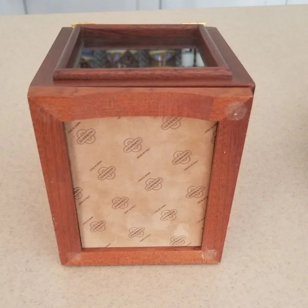 RARE ITALIAN DESIGNER AGRESTI BURLWOOD SINGLE WATCH WINDER ROTATER